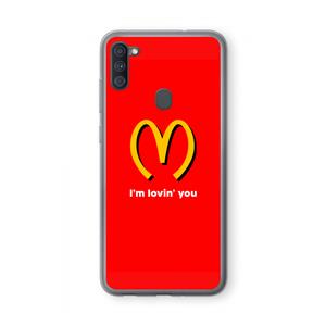 CaseCompany I'm lovin' you: Samsung Galaxy A11 Transparant Hoesje