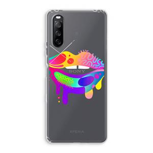 CaseCompany Lip Palette: Sony Xperia 10 III Transparant Hoesje