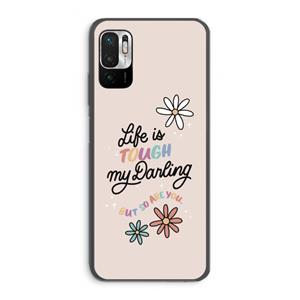 CaseCompany Tough Life: Xiaomi Redmi Note 10 5G Transparant Hoesje