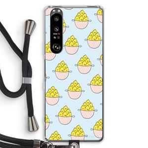 CaseCompany Citroenen: Sony Xperia 1 III Transparant Hoesje met koord