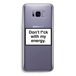 CaseCompany My energy: Samsung Galaxy S8 Transparant Hoesje