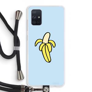 CaseCompany Banana: Samsung Galaxy A71 Transparant Hoesje met koord