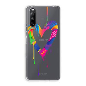CaseCompany Melts My Heart: Sony Xperia 10 III Transparant Hoesje