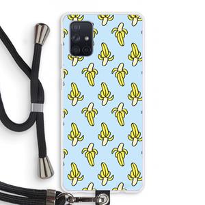 CaseCompany Bananas: Samsung Galaxy A71 Transparant Hoesje met koord