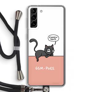 CaseCompany GSM poes: Samsung Galaxy S21 Plus Transparant Hoesje met koord