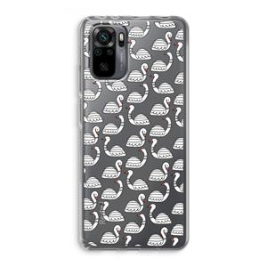 CaseCompany Zwanen: Xiaomi Redmi Note 10 Pro Transparant Hoesje