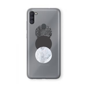 CaseCompany Marmeren cirkels: Samsung Galaxy A11 Transparant Hoesje