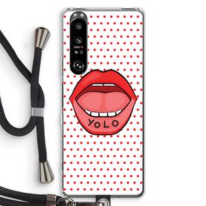 CaseCompany Yolo Denise: Sony Xperia 1 III Transparant Hoesje met koord