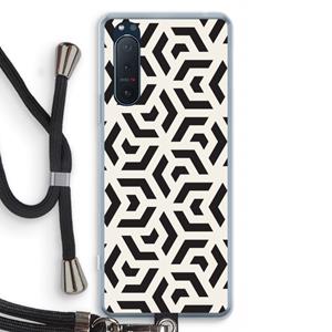CaseCompany Crazy pattern: Sony Xperia 5 II Transparant Hoesje met koord