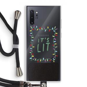 CaseCompany It's Lit: Samsung Galaxy Note 10 Plus Transparant Hoesje met koord