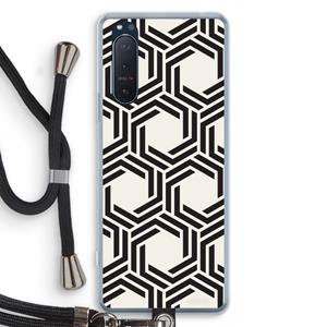 CaseCompany Geometrisch patroon: Sony Xperia 5 II Transparant Hoesje met koord