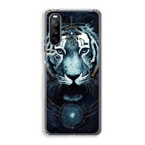 CaseCompany Darkness Tiger: Sony Xperia 10 III Transparant Hoesje