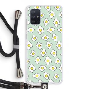 CaseCompany Spiegeleitjes: Samsung Galaxy A71 Transparant Hoesje met koord