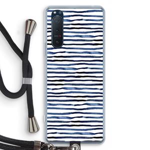 CaseCompany Verrassende lijnen: Sony Xperia 5 II Transparant Hoesje met koord
