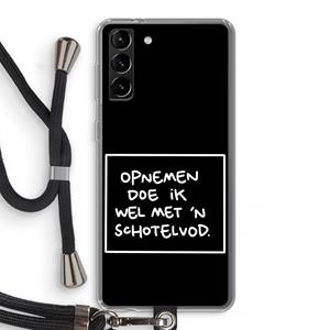 CaseCompany Schotelvod: Samsung Galaxy S21 Plus Transparant Hoesje met koord