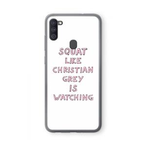 CaseCompany Christian Grey: Samsung Galaxy A11 Transparant Hoesje