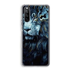 CaseCompany Darkness Lion: Sony Xperia 10 III Transparant Hoesje