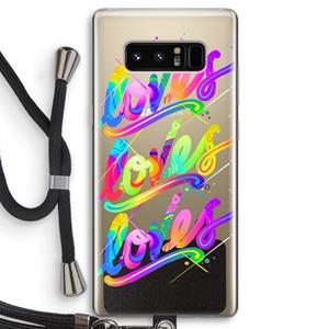 CaseCompany Loves: Samsung Galaxy Note 8 Transparant Hoesje met koord