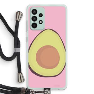 CaseCompany Avocado: Samsung Galaxy A52s 5G Transparant Hoesje met koord