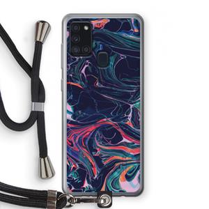 CaseCompany Light Years Beyond: Samsung Galaxy A21s Transparant Hoesje met koord