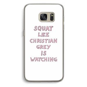 CaseCompany Christian Grey: Samsung Galaxy S7 Transparant Hoesje