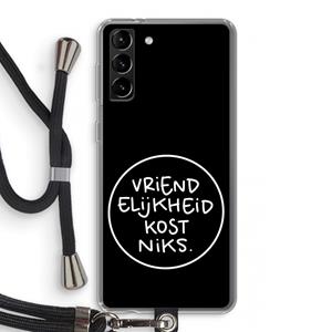 CaseCompany Vriendelijkheid: Samsung Galaxy S21 Plus Transparant Hoesje met koord