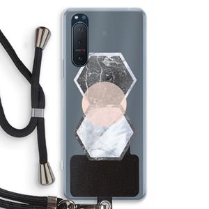 CaseCompany Creatieve toets: Sony Xperia 5 II Transparant Hoesje met koord