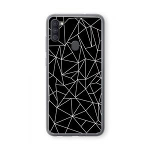 CaseCompany Geometrische lijnen wit: Samsung Galaxy A11 Transparant Hoesje