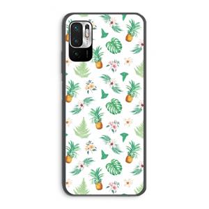 CaseCompany Ananas bladeren: Xiaomi Redmi Note 10 5G Transparant Hoesje
