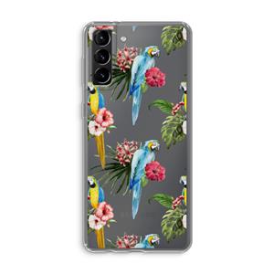 CaseCompany Kleurrijke papegaaien: Samsung Galaxy S21 Plus Transparant Hoesje