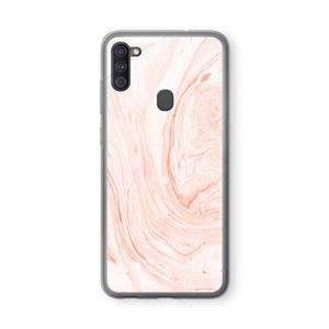 CaseCompany Peach bath: Samsung Galaxy A11 Transparant Hoesje