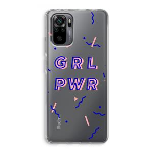 CaseCompany GRL PWR: Xiaomi Redmi Note 10 Pro Transparant Hoesje