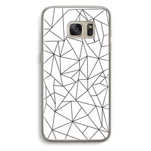 CaseCompany Geometrische lijnen zwart: Samsung Galaxy S7 Transparant Hoesje