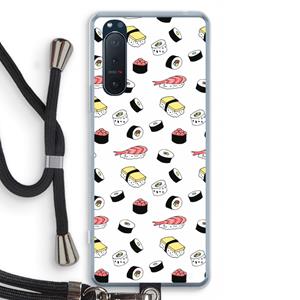 CaseCompany Sushi time: Sony Xperia 5 II Transparant Hoesje met koord