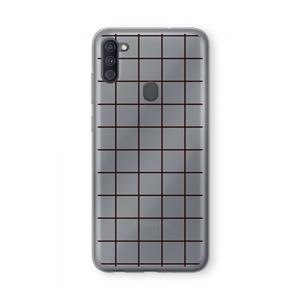 CaseCompany Rooster: Samsung Galaxy A11 Transparant Hoesje