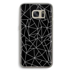 CaseCompany Geometrische lijnen wit: Samsung Galaxy S7 Transparant Hoesje