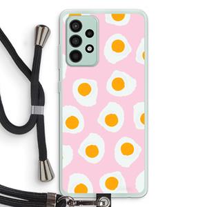 CaseCompany Dancing eggs: Samsung Galaxy A52s 5G Transparant Hoesje met koord