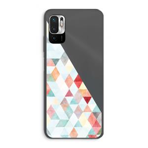 CaseCompany Gekleurde driehoekjes pastel: Xiaomi Redmi Note 10 5G Transparant Hoesje
