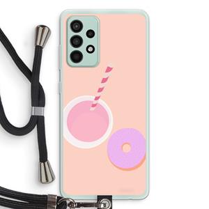 CaseCompany Donut: Samsung Galaxy A52s 5G Transparant Hoesje met koord