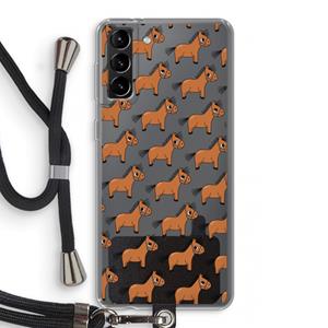 CaseCompany Pony: Samsung Galaxy S21 Plus Transparant Hoesje met koord