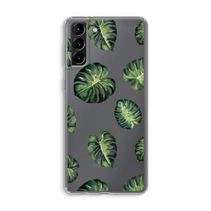 CaseCompany Tropische bladeren: Samsung Galaxy S21 Plus Transparant Hoesje