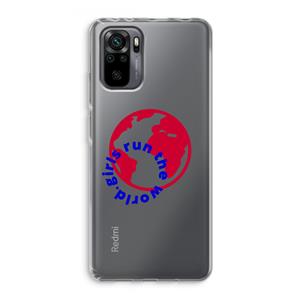 CaseCompany Run The World: Xiaomi Redmi Note 10 Pro Transparant Hoesje