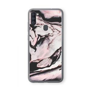 CaseCompany Roze stroom: Samsung Galaxy A11 Transparant Hoesje