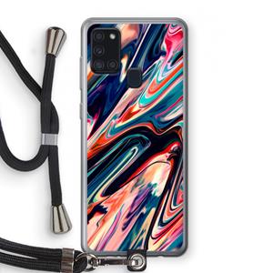 CaseCompany Quantum Being: Samsung Galaxy A21s Transparant Hoesje met koord