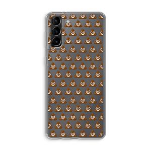 CaseCompany Poop emoji: Samsung Galaxy S21 Plus Transparant Hoesje