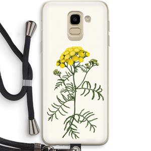CaseCompany Tansy: Samsung Galaxy J6 (2018) Transparant Hoesje met koord