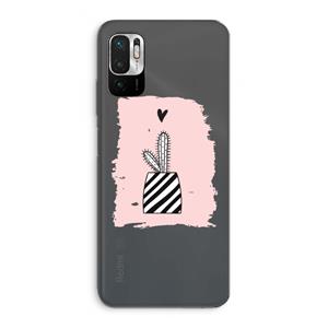 CaseCompany Zwart-wit cactus: Xiaomi Redmi Note 10 5G Transparant Hoesje