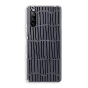 CaseCompany Moroccan stripes: Sony Xperia 10 III Transparant Hoesje