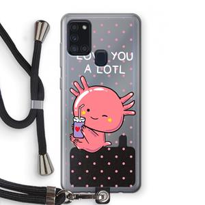 CaseCompany Love You A Lotl: Samsung Galaxy A21s Transparant Hoesje met koord