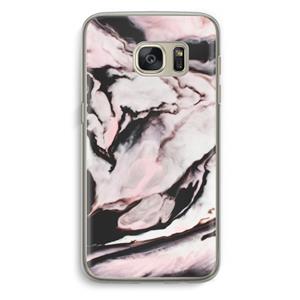 CaseCompany Roze stroom: Samsung Galaxy S7 Transparant Hoesje